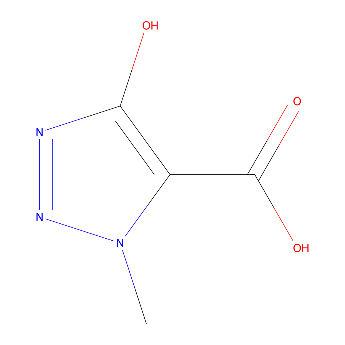 4-hydroxy-1-methyl-1H-1,2,3-triazole-5-carboxylic acid molecular structure, CAS 753486-92-9