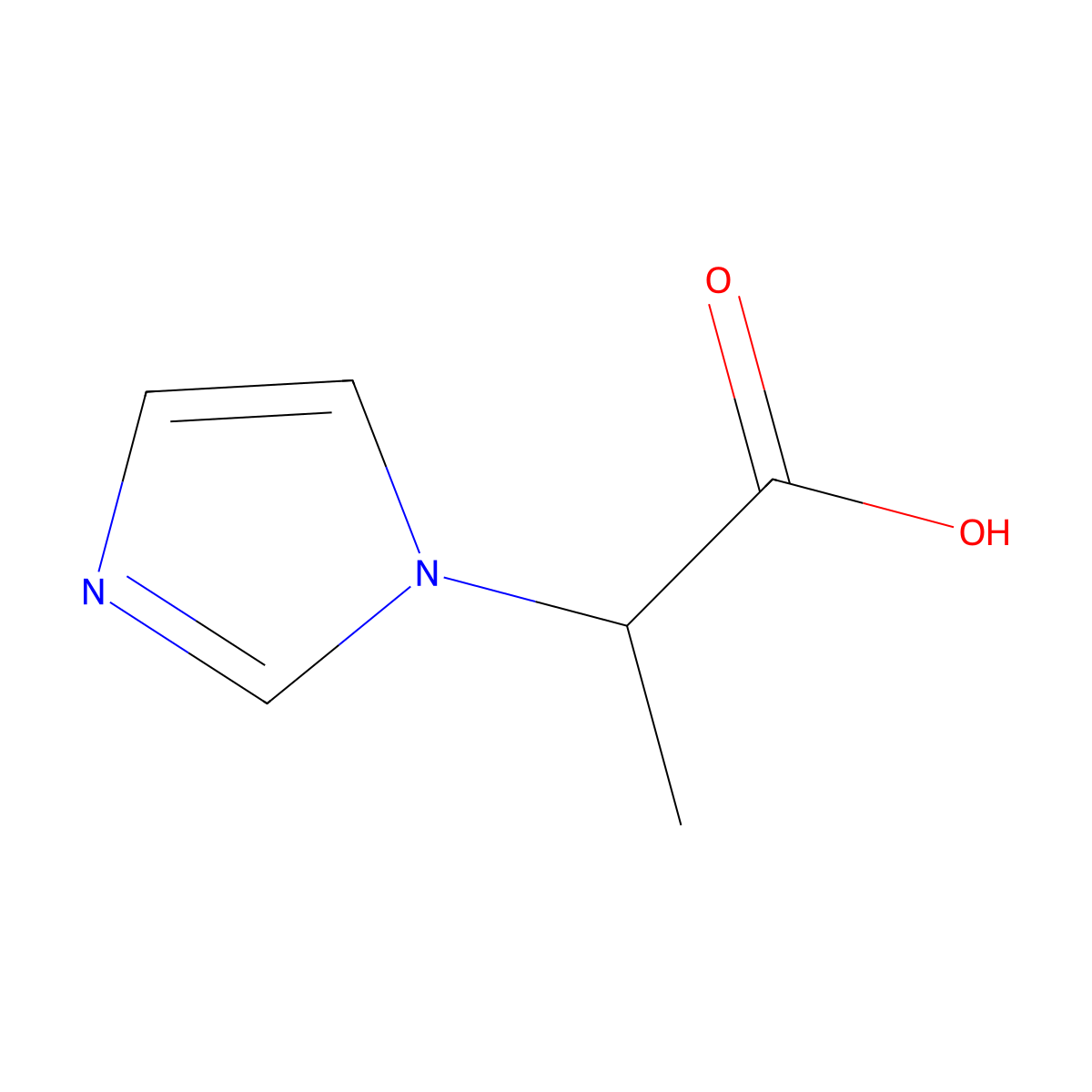 2-(1H-imidazol-1-yl)propanoic acid molecular structure, CAS 753489-91-7