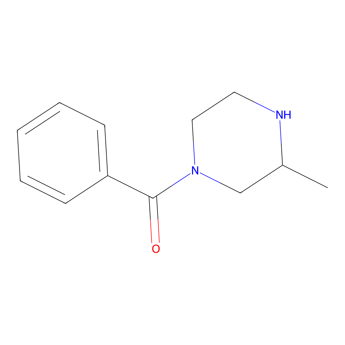1-Benzoyl-3-methylpiperazine molecular structure, CAS 75349-23-4