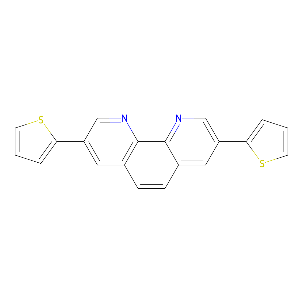 3,8-Di(thiophen-2-yl)-1,10-phenanthroline molecular structure, CAS 753491-32-6
