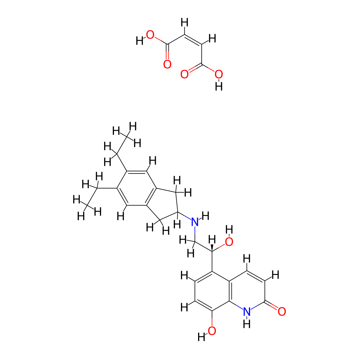 Indacaterol maleate molecular structure, CAS 753498-25-8