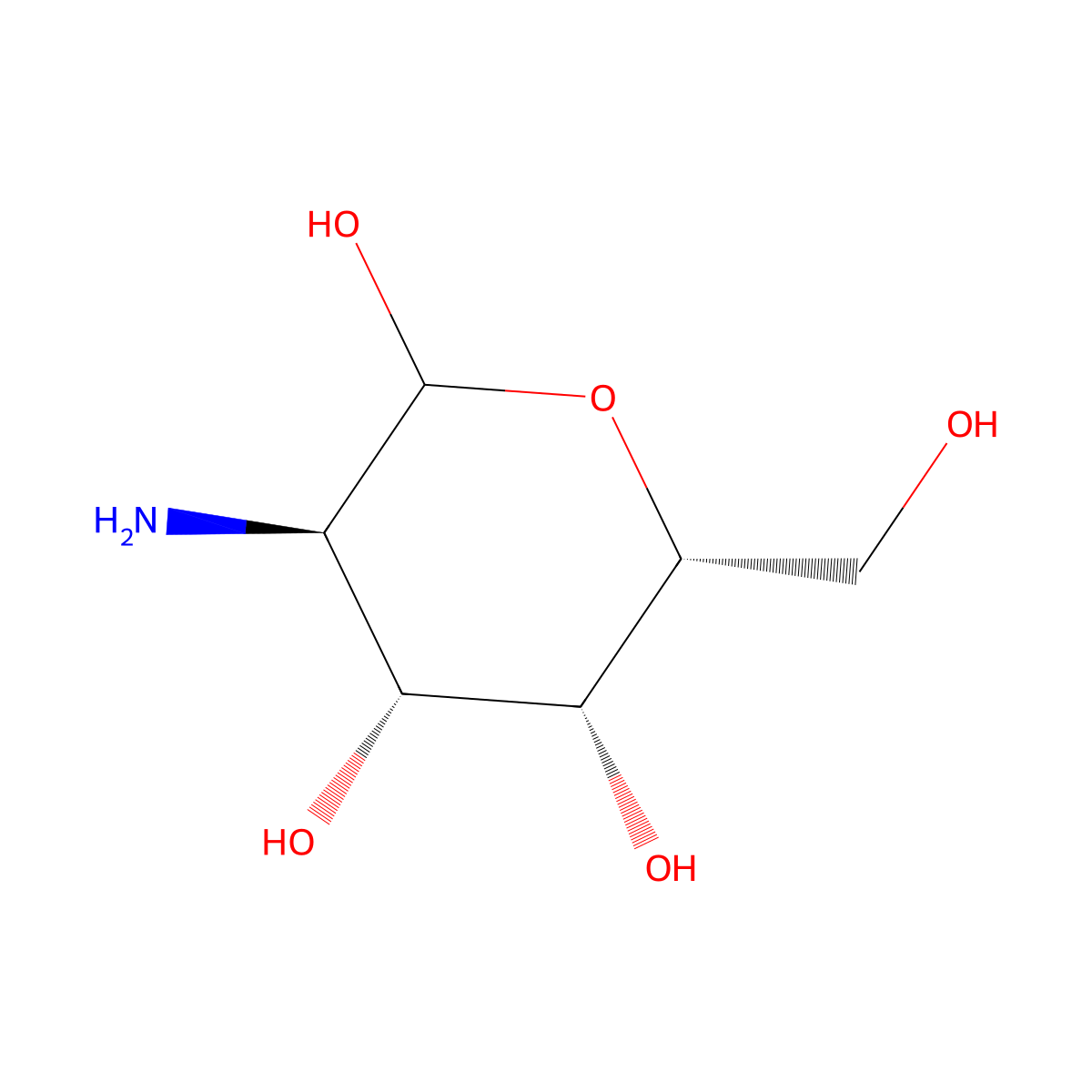 D-Galactosamine molecular structure, CAS 7535-00-4