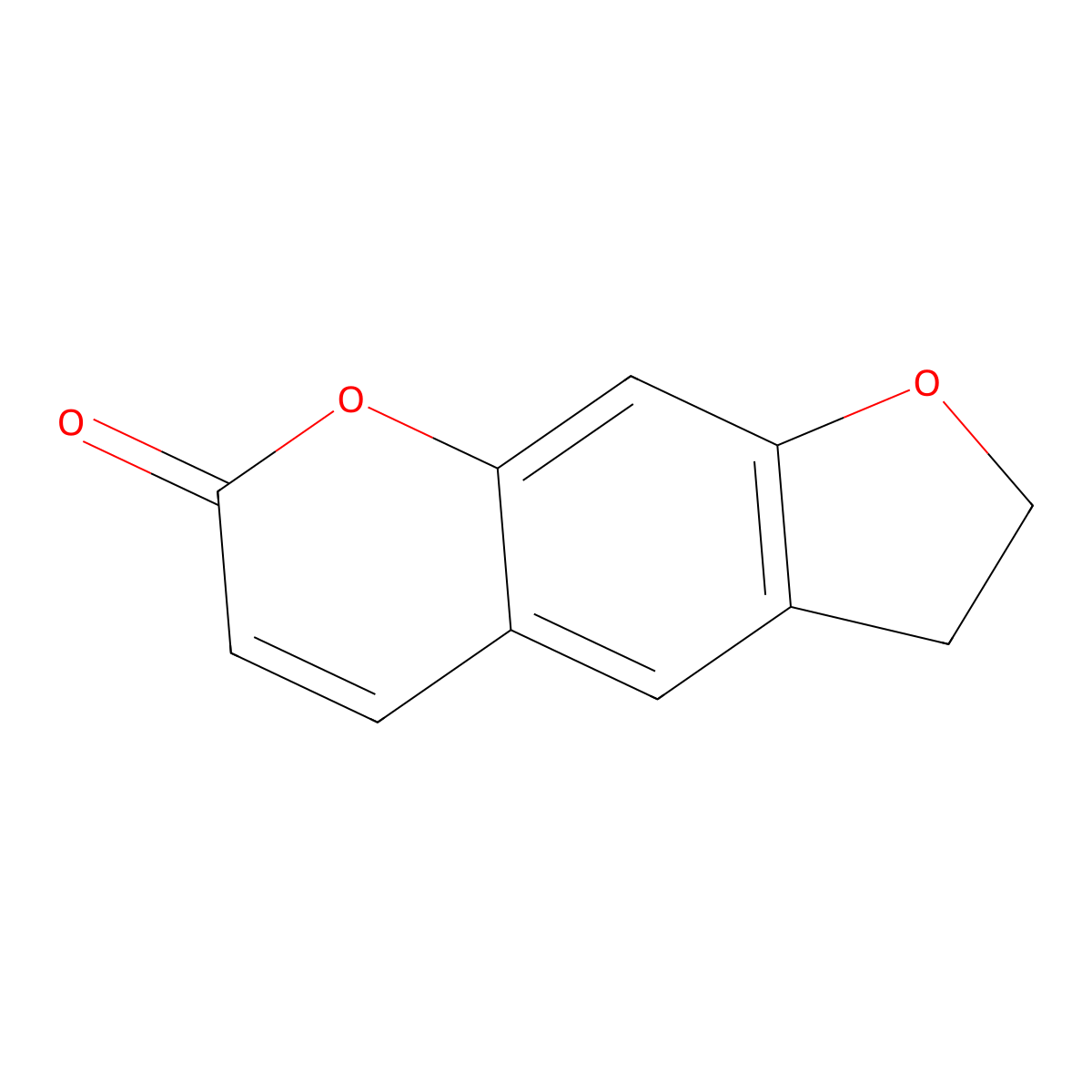 4',5'-Dihydropsoralen molecular structure, CAS 7535-48-0