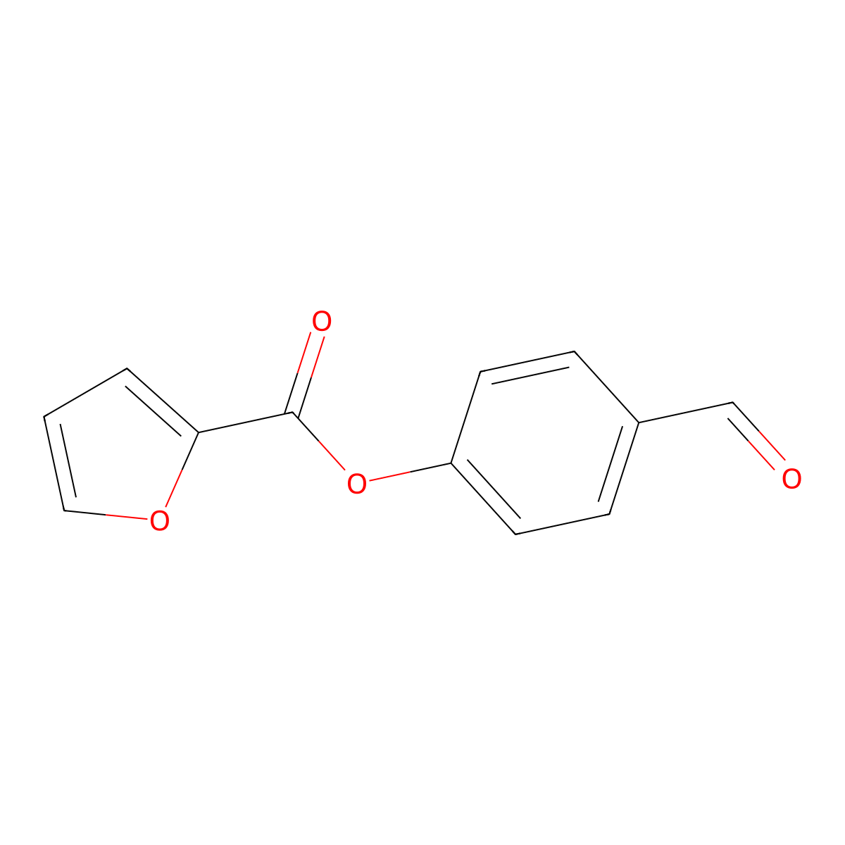 4-Formylphenyl 2-furoate molecular structure, CAS 75350-30-0