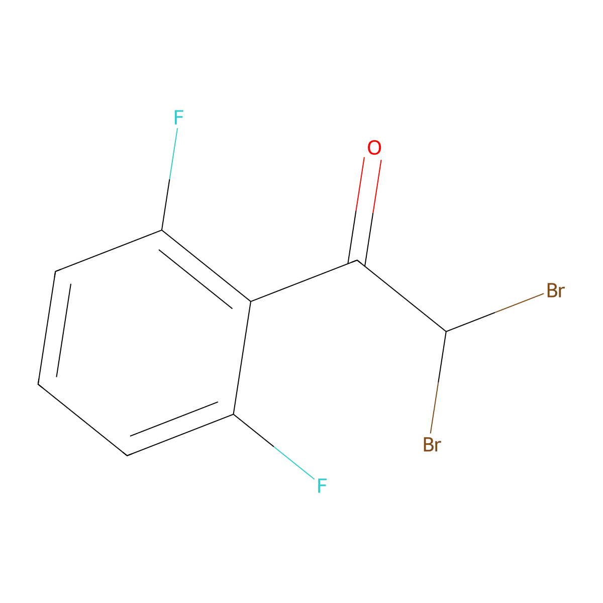 2,2-Dibromo-1-(2,6-difluorophenyl)ethan-1-one molecular structure, CAS 753502-81-7