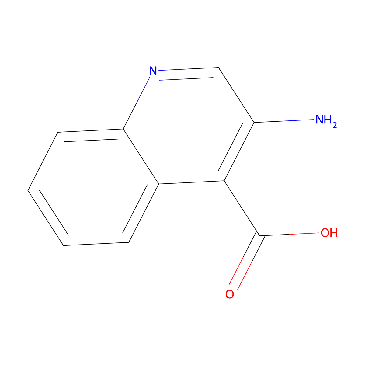 3-Aminoquinoline-4-carboxylic acid molecular structure, CAS 75353-47-8