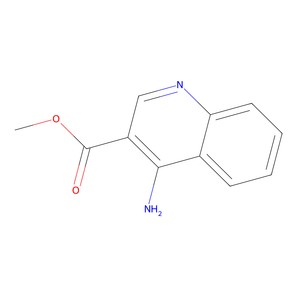 Methyl 4-aminoquinoline-3-carboxylate molecular structure, CAS 75353-53-6
