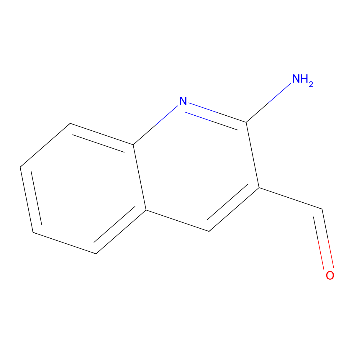 2-Aminoquinoline-3-carbaldehyde molecular structure, CAS 75353-62-7