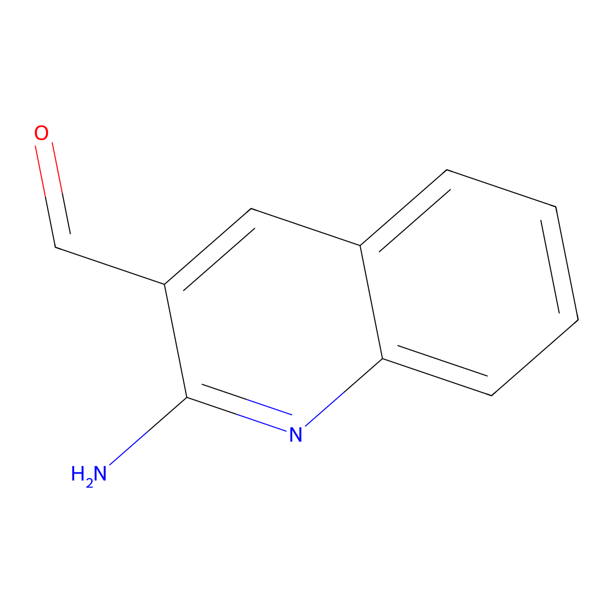2-Aminoquinoline-3-carbaldehyde molecular structure, CAS 75353-62-7