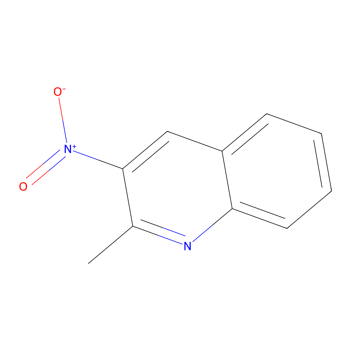 2-Methyl-3-nitroquinoline molecular structure, CAS 75353-77-4
