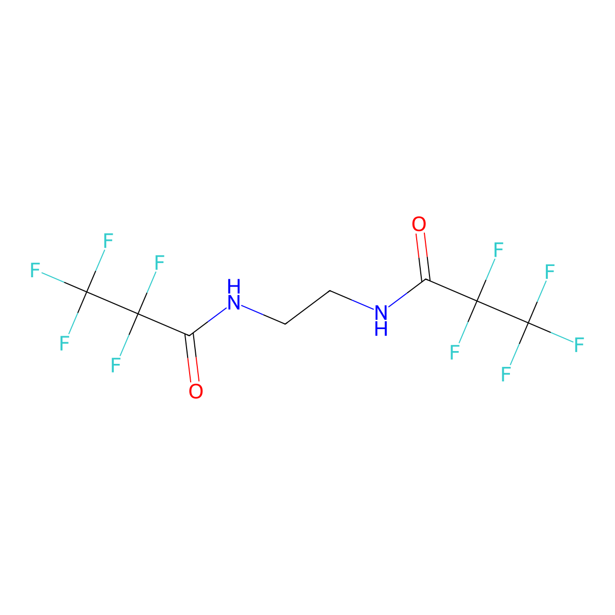 1,2-Diaminoethane, N,N'-bis(pentafluoropropionyl) molecular structure, CAS 75355-67-8