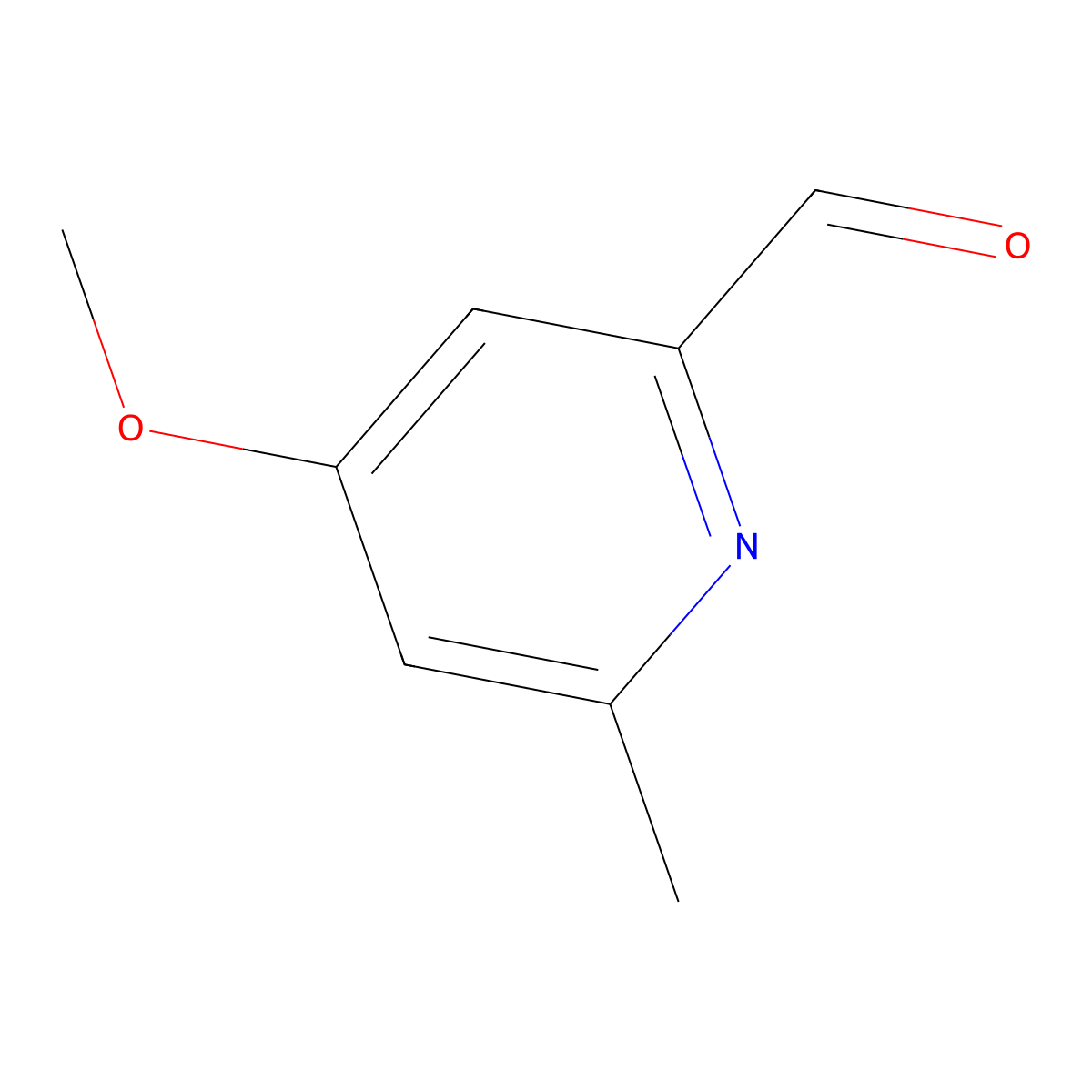 4-Methoxy-6-methylpyridine-2-carbaldehyde molecular structure, CAS 75358-79-1
