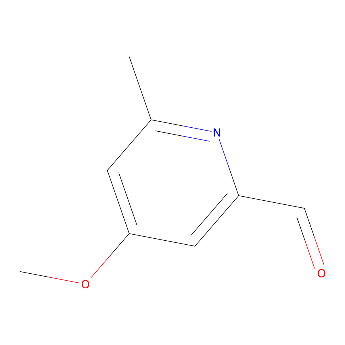 4-Methoxy-6-methylpyridine-2-carbaldehyde molecular structure, CAS 75358-79-1