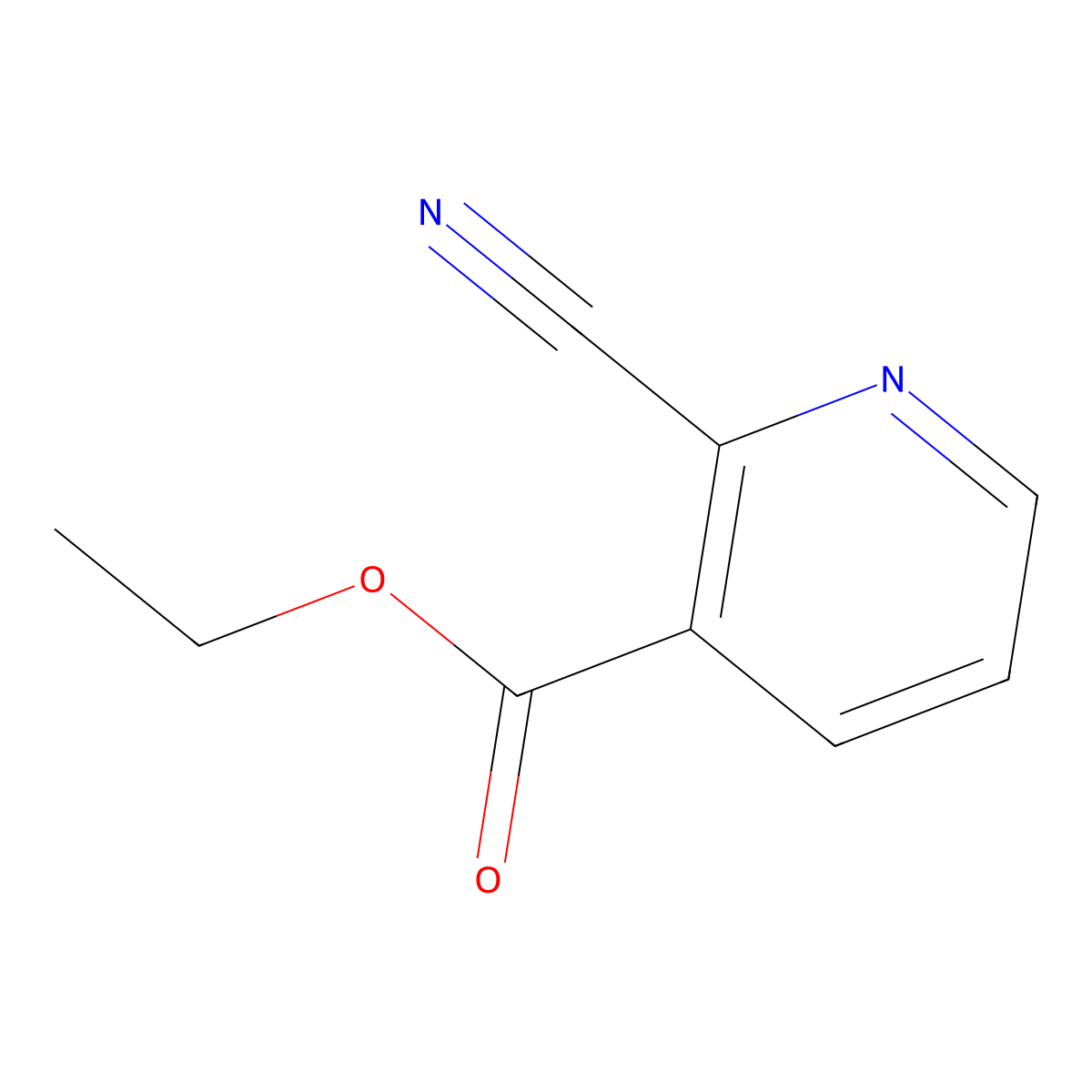 Ethyl 2-cyanopyridine-3-carboxylate molecular structure, CAS 75358-90-6