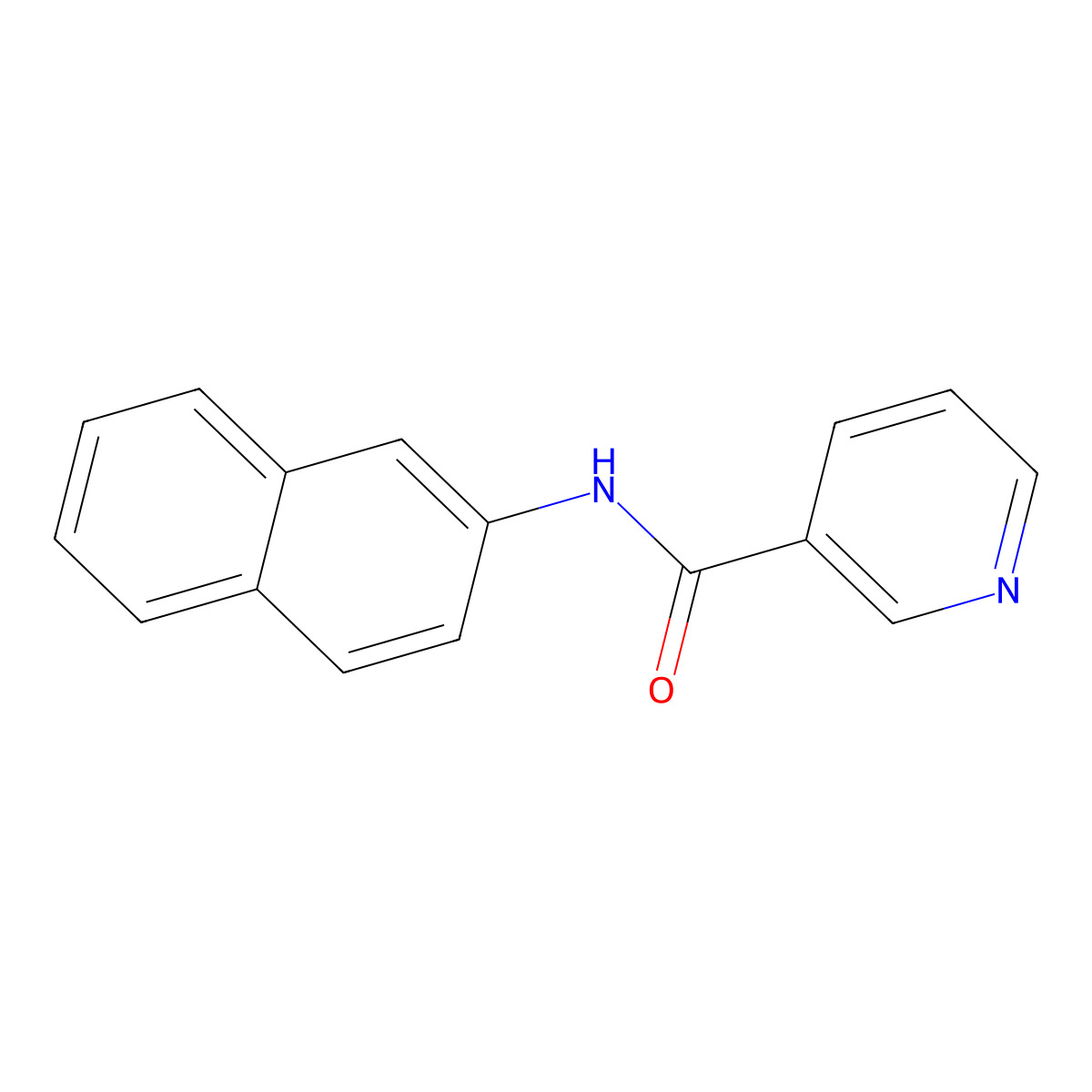 N-(naphthalen-2-yl)nicotinamide molecular structure, CAS 75358-97-3