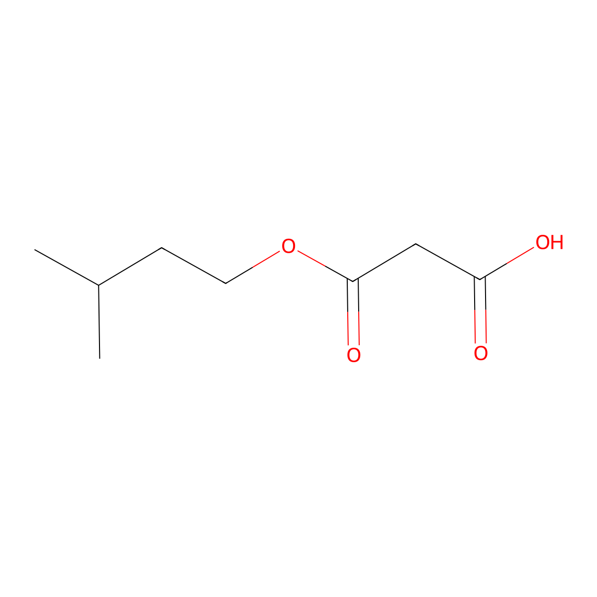 3-(3-Methylbutoxy)-3-oxopropanoic acid molecular structure, CAS 75361-26-1