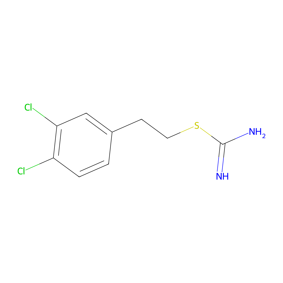 2-(3,4-Dichlorophenethyl)isothiourea molecular structure, CAS 75366-03-9