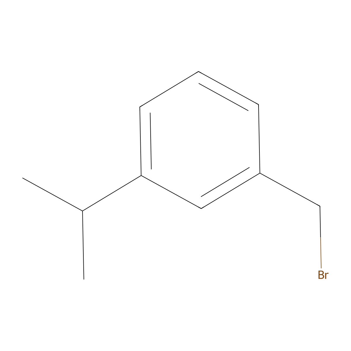 1-(Bromomethyl)-3-(1-methylethyl)benzene molecular structure, CAS 75369-42-5