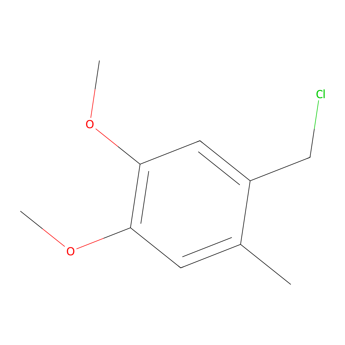 1-(Chloromethyl)-4,5-dimethoxy-2-methylbenzene molecular structure, CAS 7537-05-5