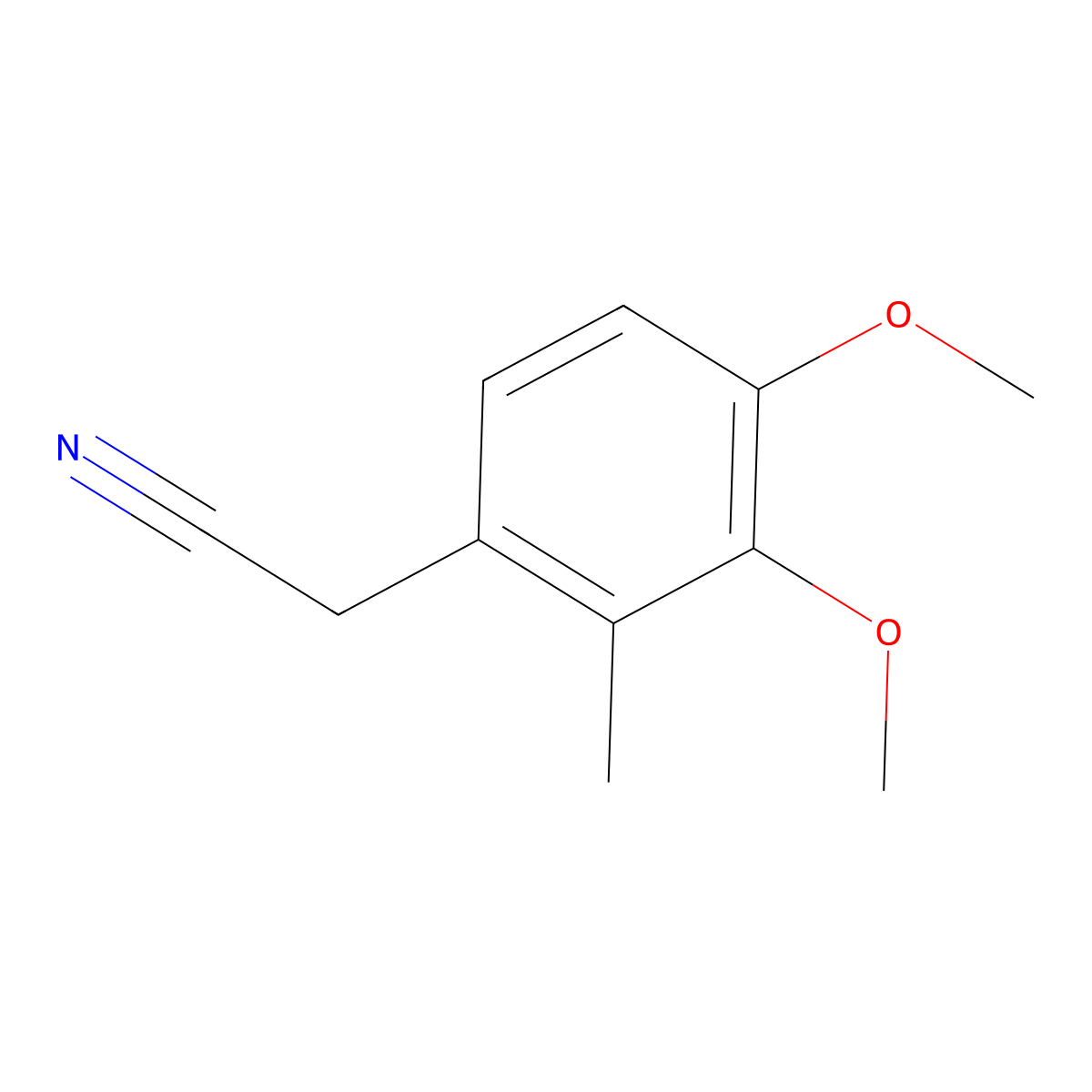 2-(3,4-Dimethoxy-2-methylphenyl)acetonitrile molecular structure, CAS 7537-06-6