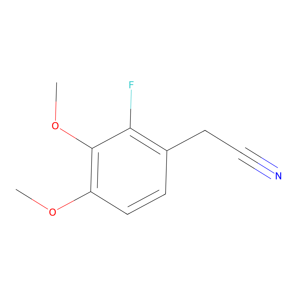 (2-Fluoro-3,4-dimethoxyphenyl)acetonitrile molecular structure, CAS 7537-08-8