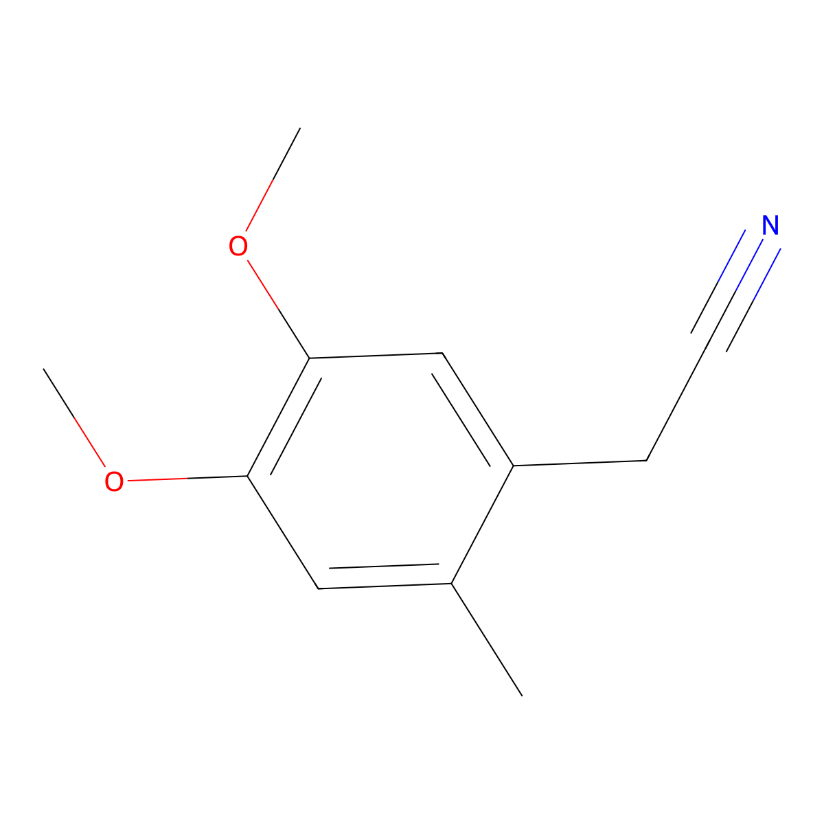 2-(4,5-Dimethoxy-2-methylphenyl)acetonitrile molecular structure, CAS 7537-09-9