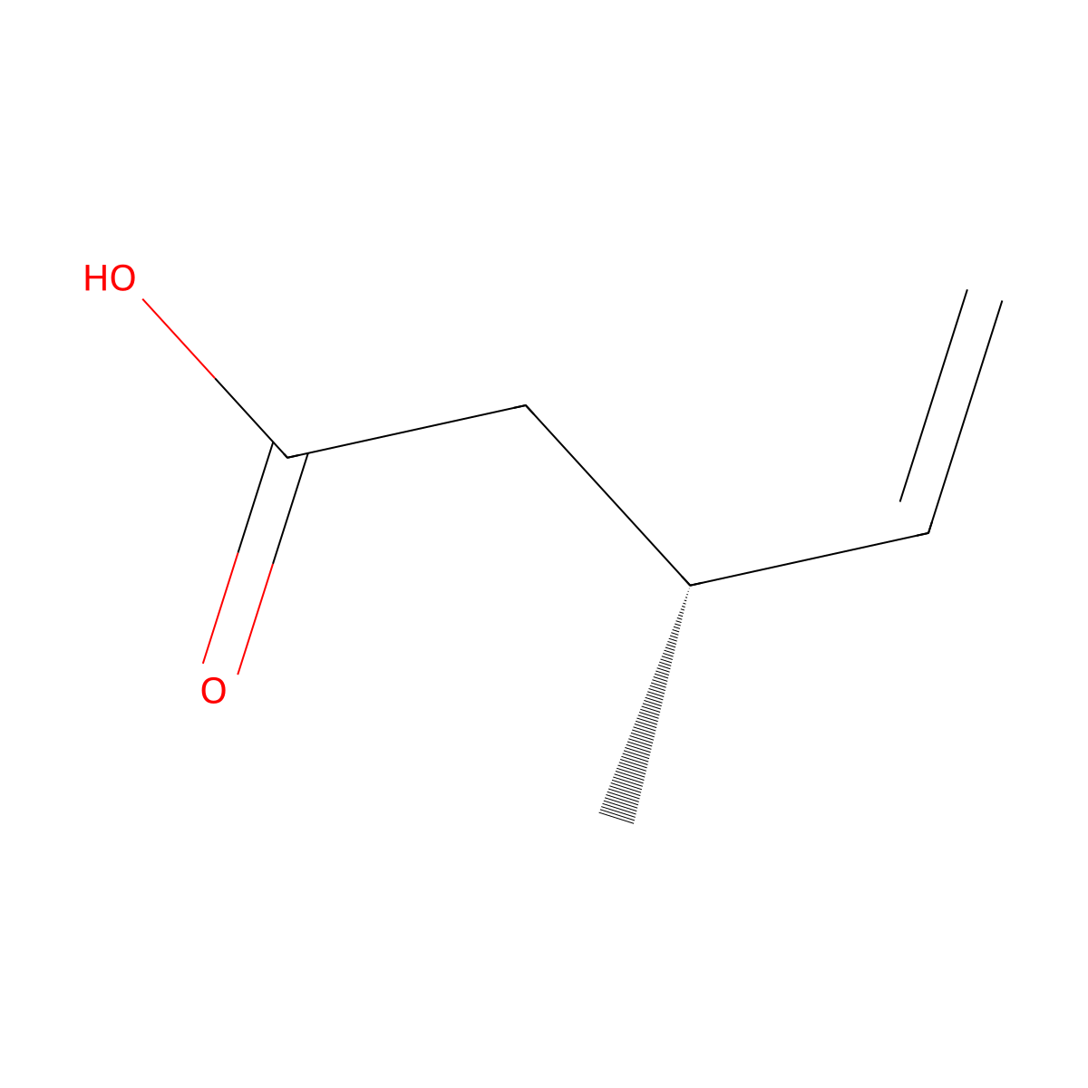(3R)-3-Methylpent-4-enoic acid molecular structure, CAS 75371-78-7