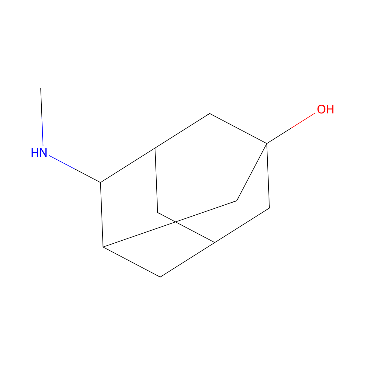 4-(Methylamino)adamantan-1-ol molecular structure, CAS 75375-90-5