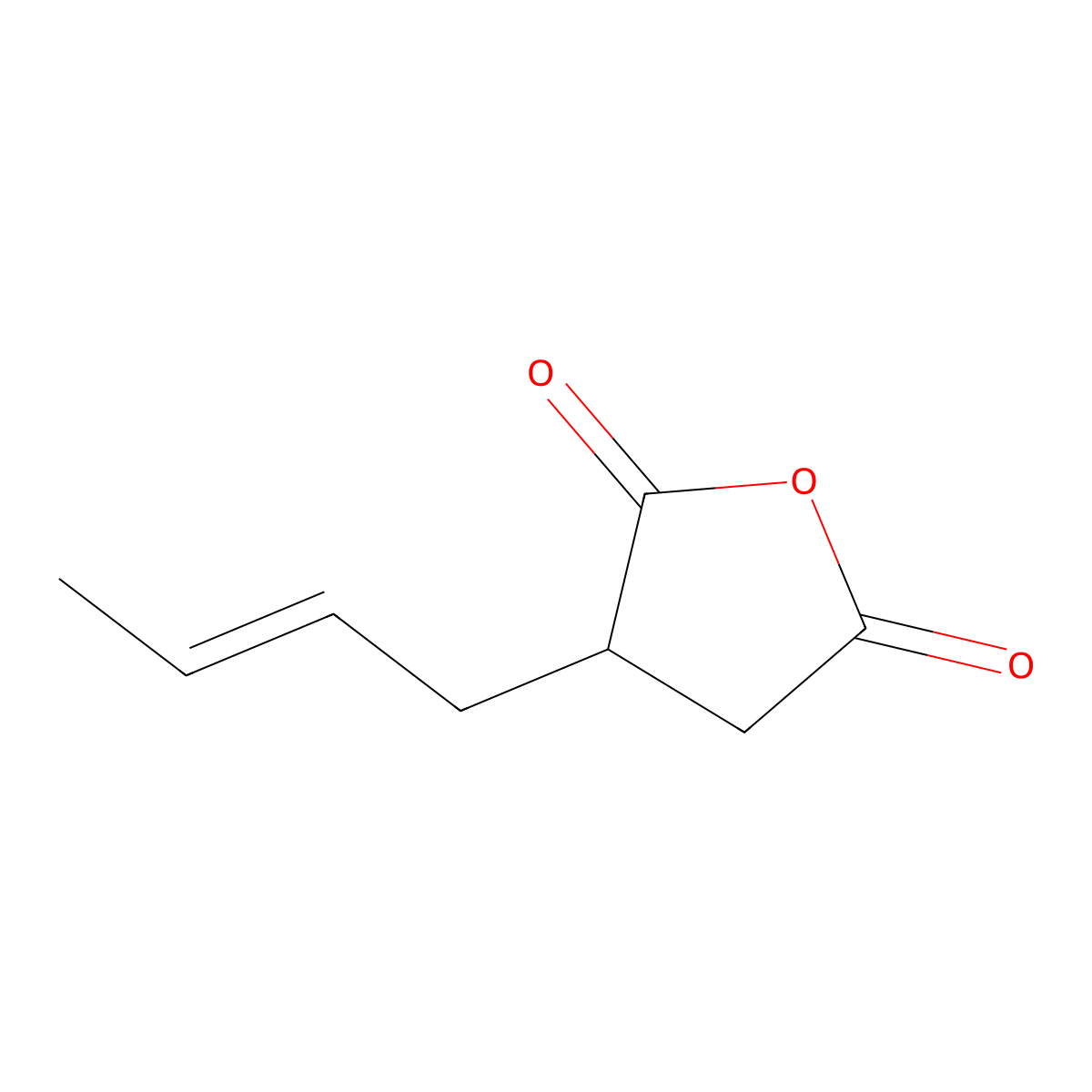 2-Buten-1-ylsuccinic Anhydride molecular structure, CAS 7538-42-3