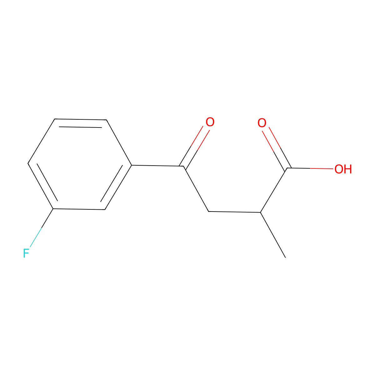 4-(3-Fluorophenyl)-2-methyl-4-oxobutanoic acid molecular structure, CAS 75380-94-8