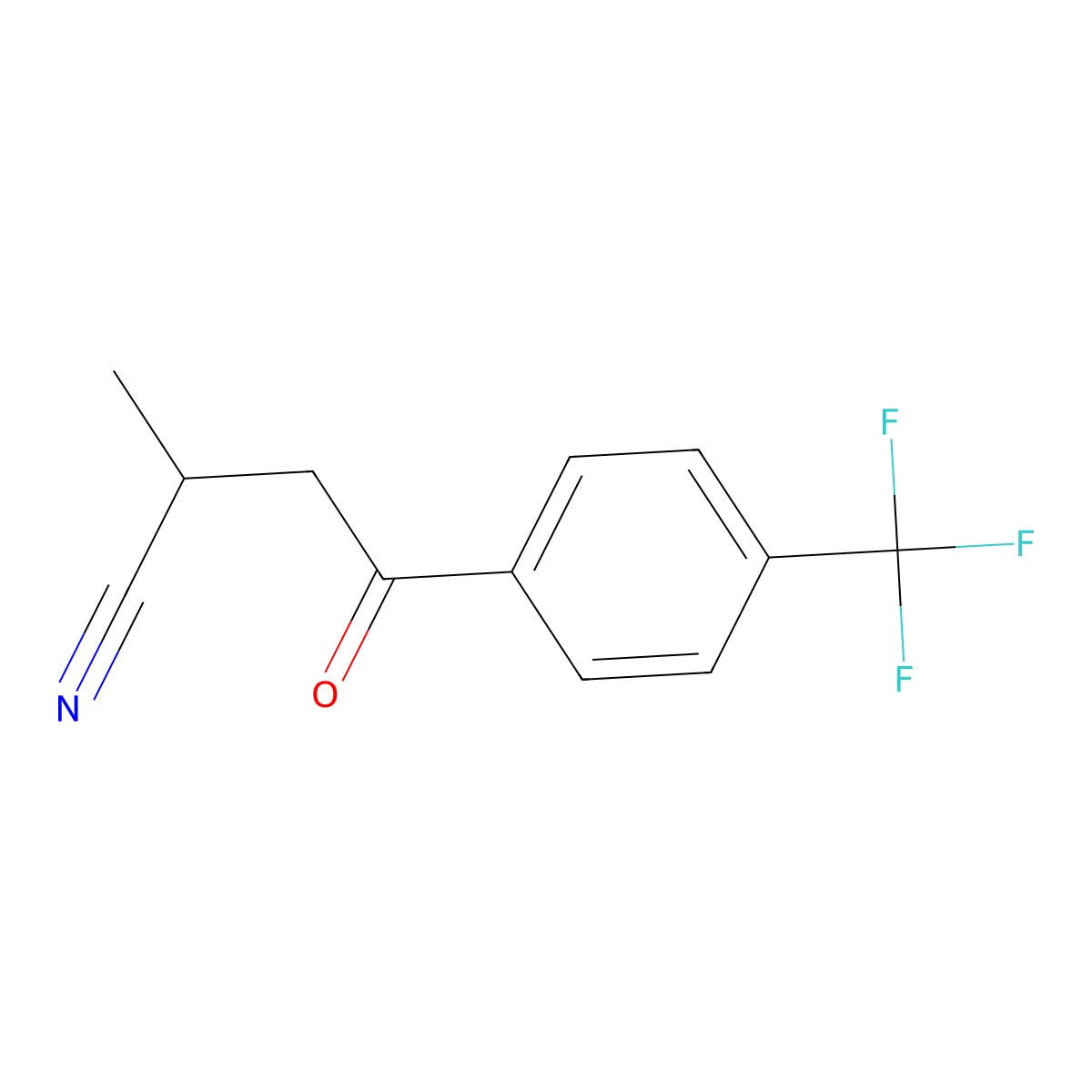 2-Methyl-4-oxo-4-[4-(trifluoromethyl)phenyl]butanenitrile molecular structure, CAS 75380-97-1