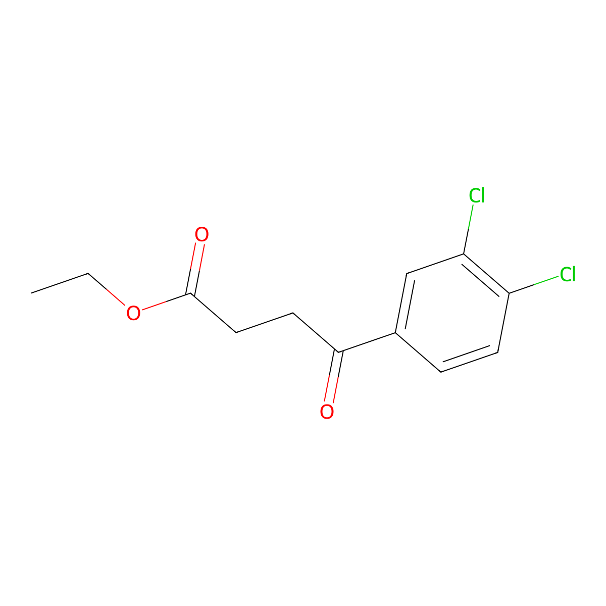 Ethyl 4-(3,4-dichlorophenyl)-4-oxobutyrate molecular structure, CAS 75381-58-7