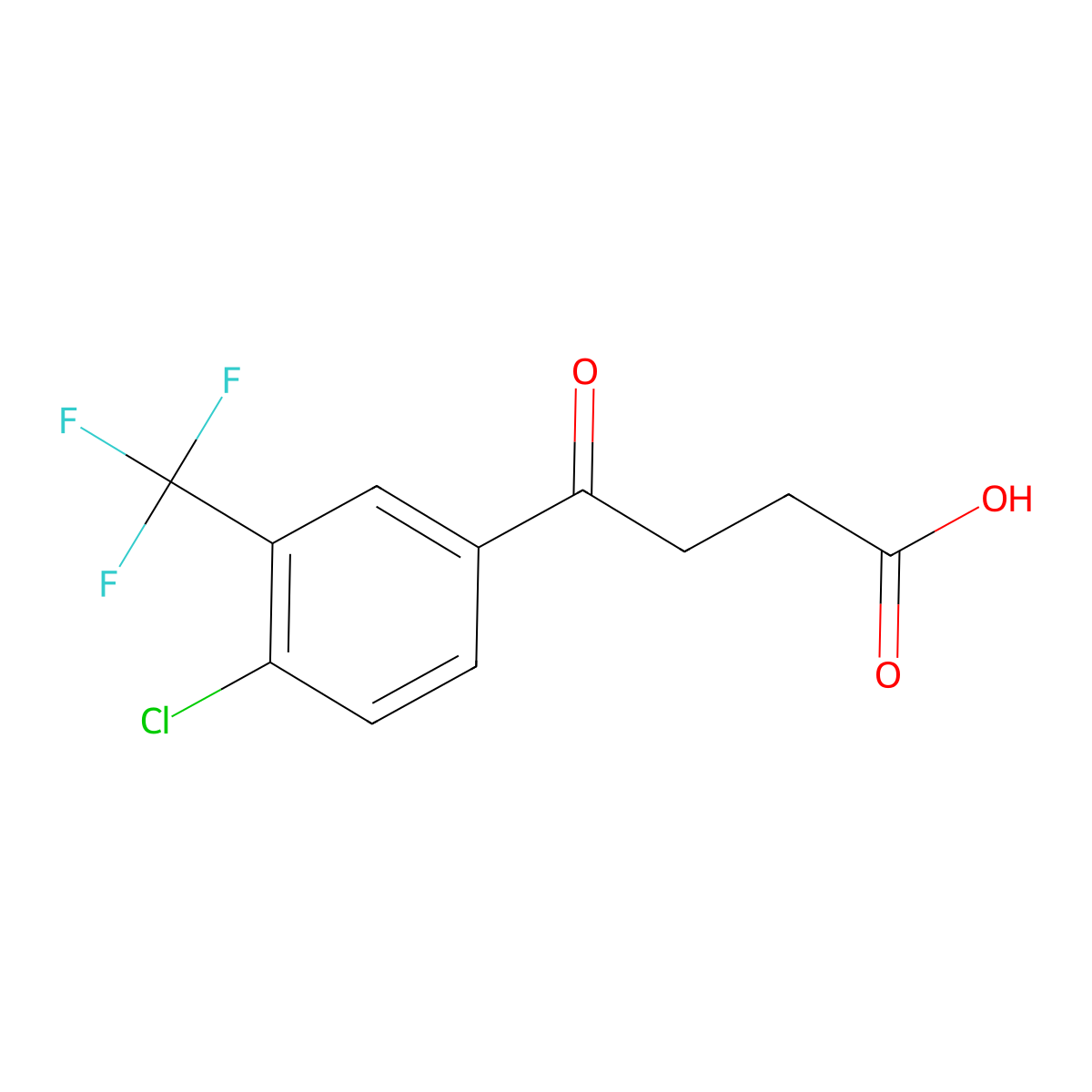 4-(4-Chloro-3-(trifluoromethyl)phenyl)-4-oxobutanoic acid molecular structure, CAS 75381-63-4