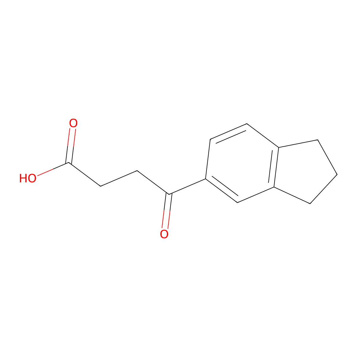 4-(2,3-dihydro-1H-inden-5-yl)-4-oxobutanoic acid molecular structure, CAS 75382-32-0