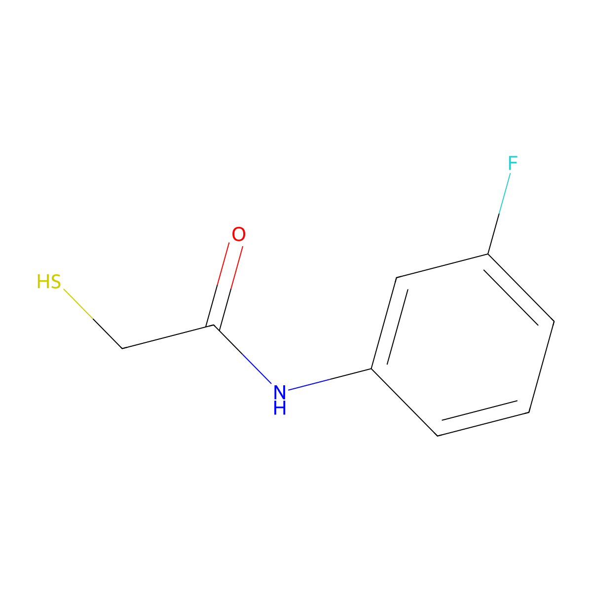 N-(3-fluorophenyl)-2-sulfanylacetamide molecular structure, CAS 75383-49-2
