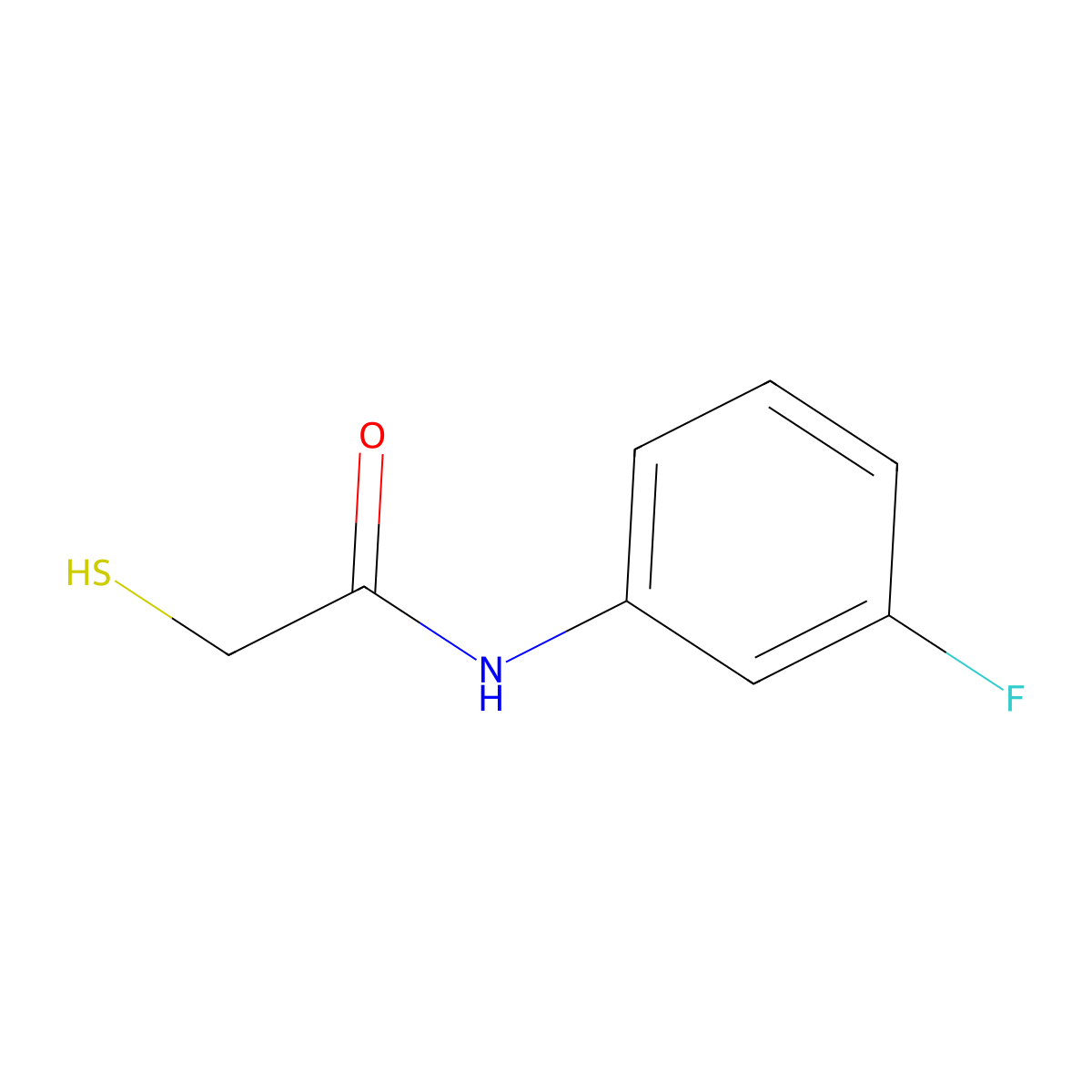 N-(3-fluorophenyl)-2-sulfanylacetamide molecular structure, CAS 75383-49-2