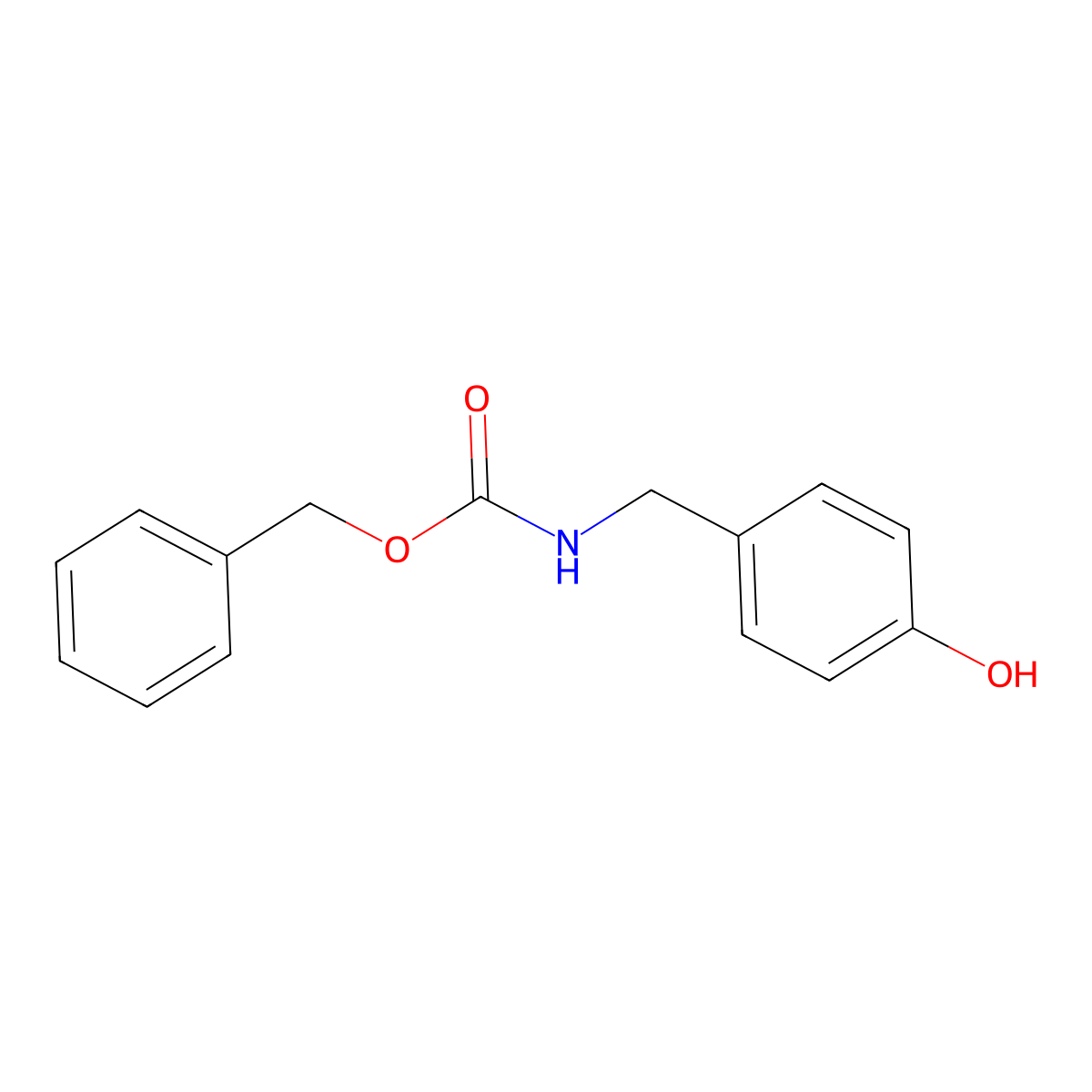 benzyl N-[(4-hydroxyphenyl)methyl]carbamate molecular structure, CAS 75383-60-7