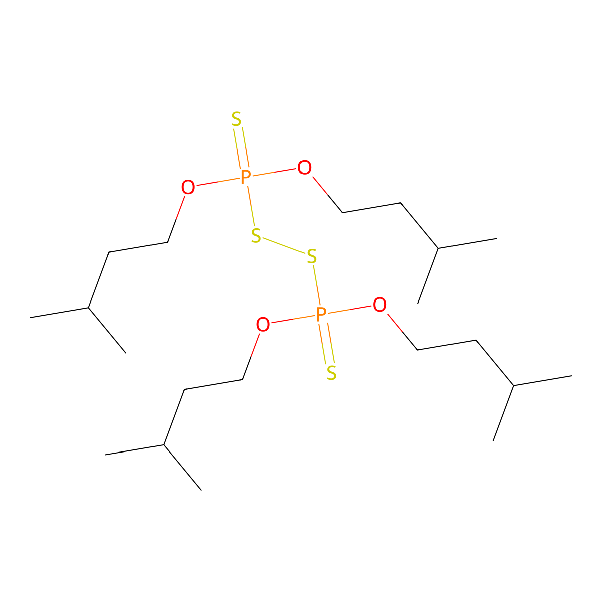 Tetraisopentyl thioperoxydiphosphate molecular structure, CAS 7539-15-3