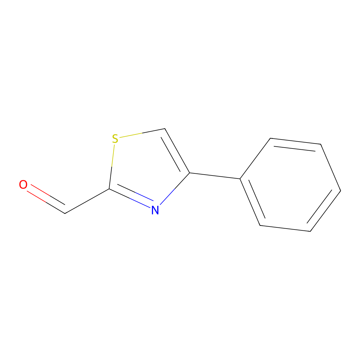 4-Phenyl-1,3-thiazole-2-carbaldehyde molecular structure, CAS 75390-44-2