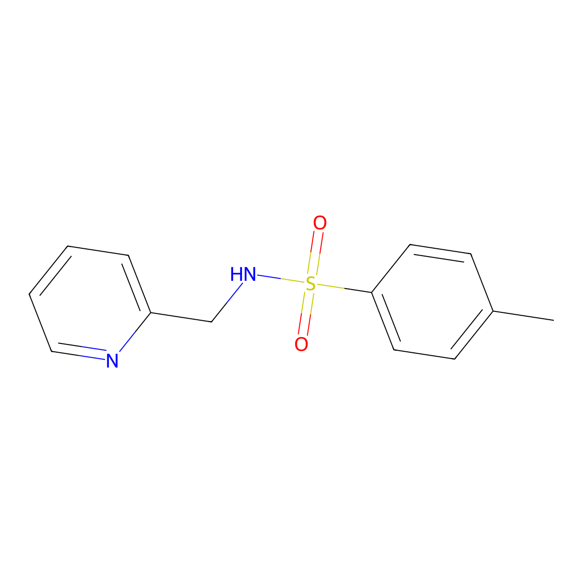 4-Methyl-N-pyridin-2-ylmethyl-benzenesulfonamide molecular structure, CAS 75391-97-8