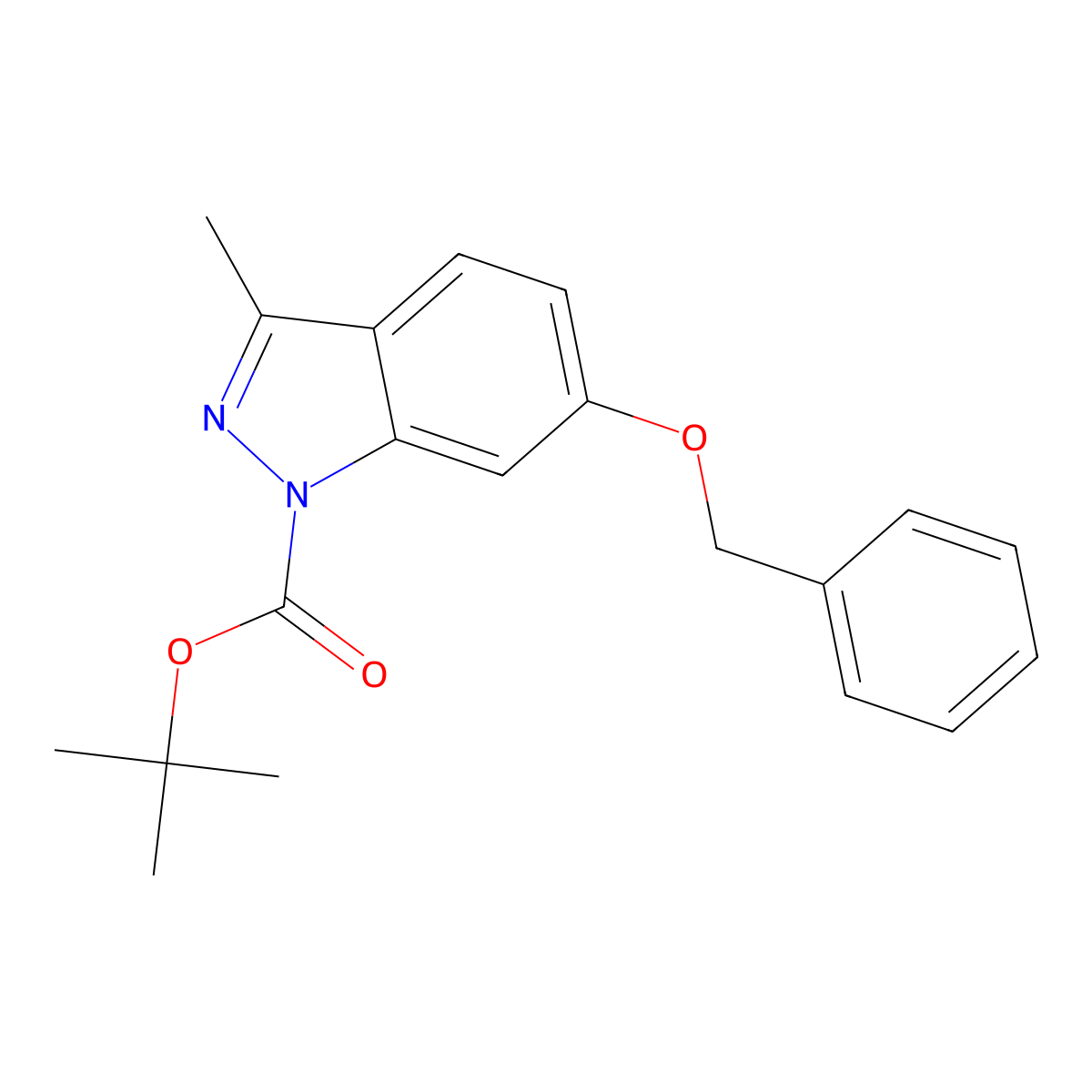 6-Benzyloxy-3-methyl-indazole-1-carboxylic acid tert-butyl ester molecular structure, CAS 753922-08-6