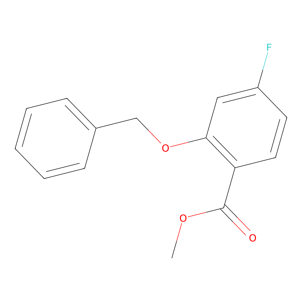 Methyl 2-(benzyloxy)-4-fluorobenzoate molecular structure, CAS 753922-57-5