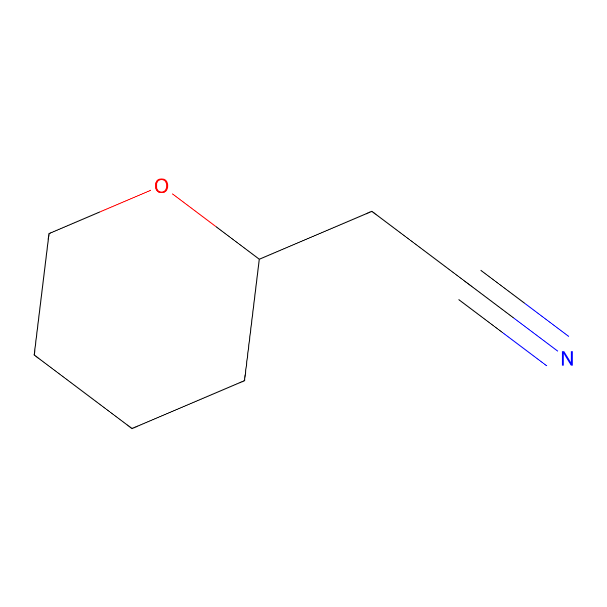 2-(Oxan-2-yl)acetonitrile molecular structure, CAS 75394-84-2