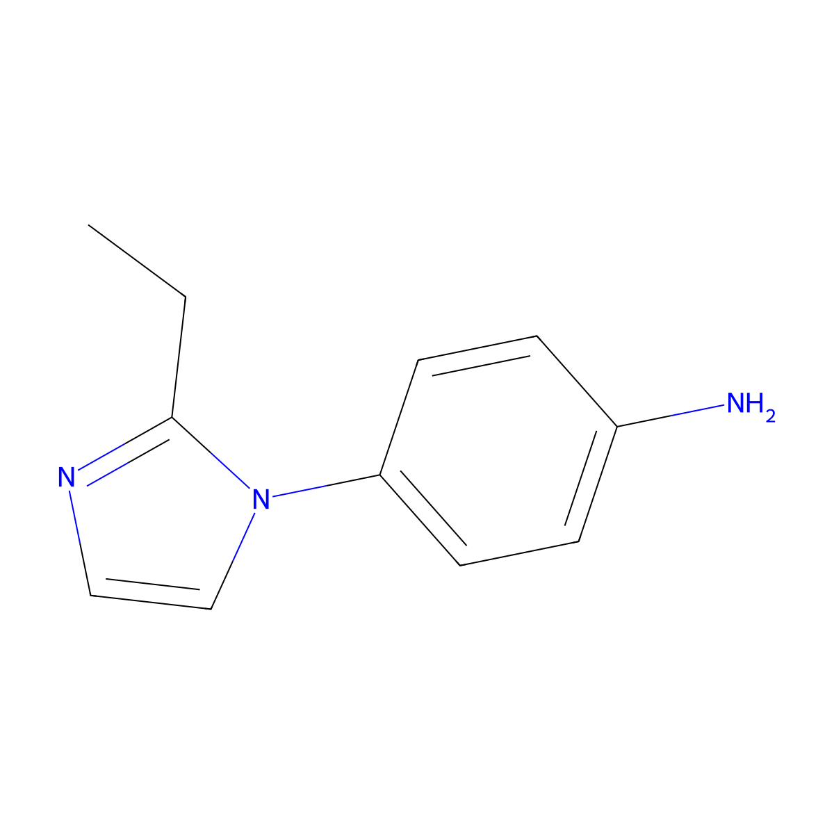 4-(2-Ethyl-1H-imidazol-1-YL)aniline molecular structure, CAS 75395-47-0