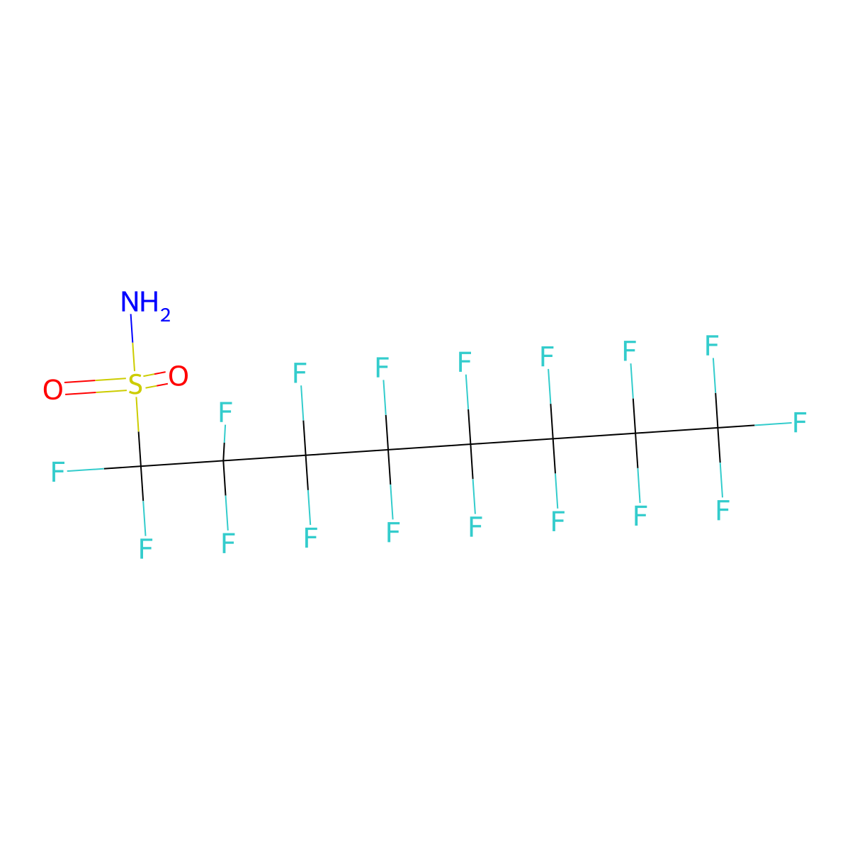 Perfluorooctanesulfonamide molecular structure, CAS 754-91-6