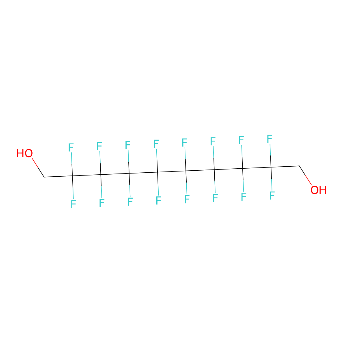 1H,1H,10H,10H-perfluorodecane-1,10-diol molecular structure, CAS 754-96-1