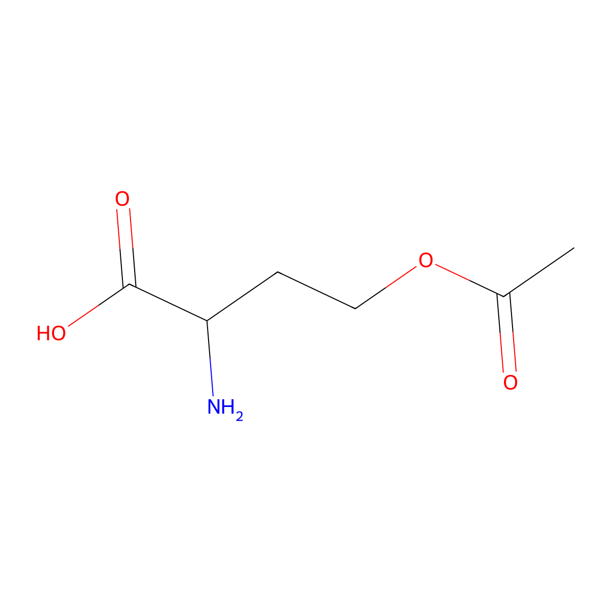 O-Acetyl-L-homoserine molecular structure, CAS 7540-67-2