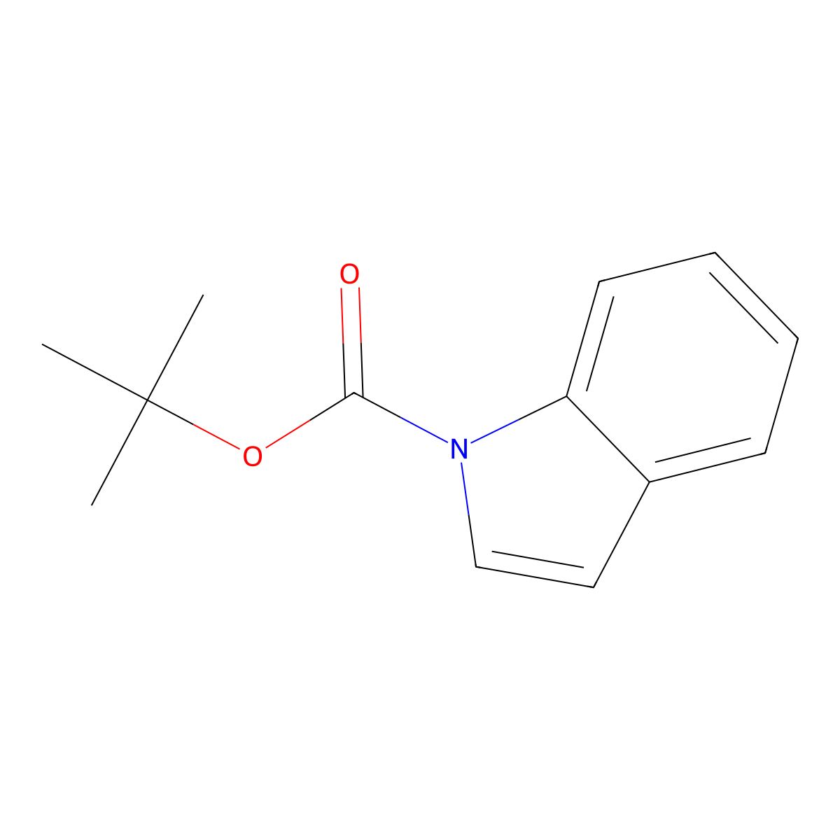 1-(Tert-butoxycarbonyl)indole molecular structure, CAS 75400-67-8