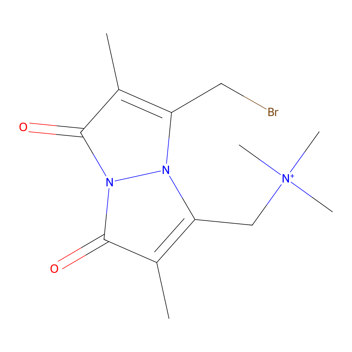 Bromotrimethylammoniobimane molecular structure, CAS 75403-48-4