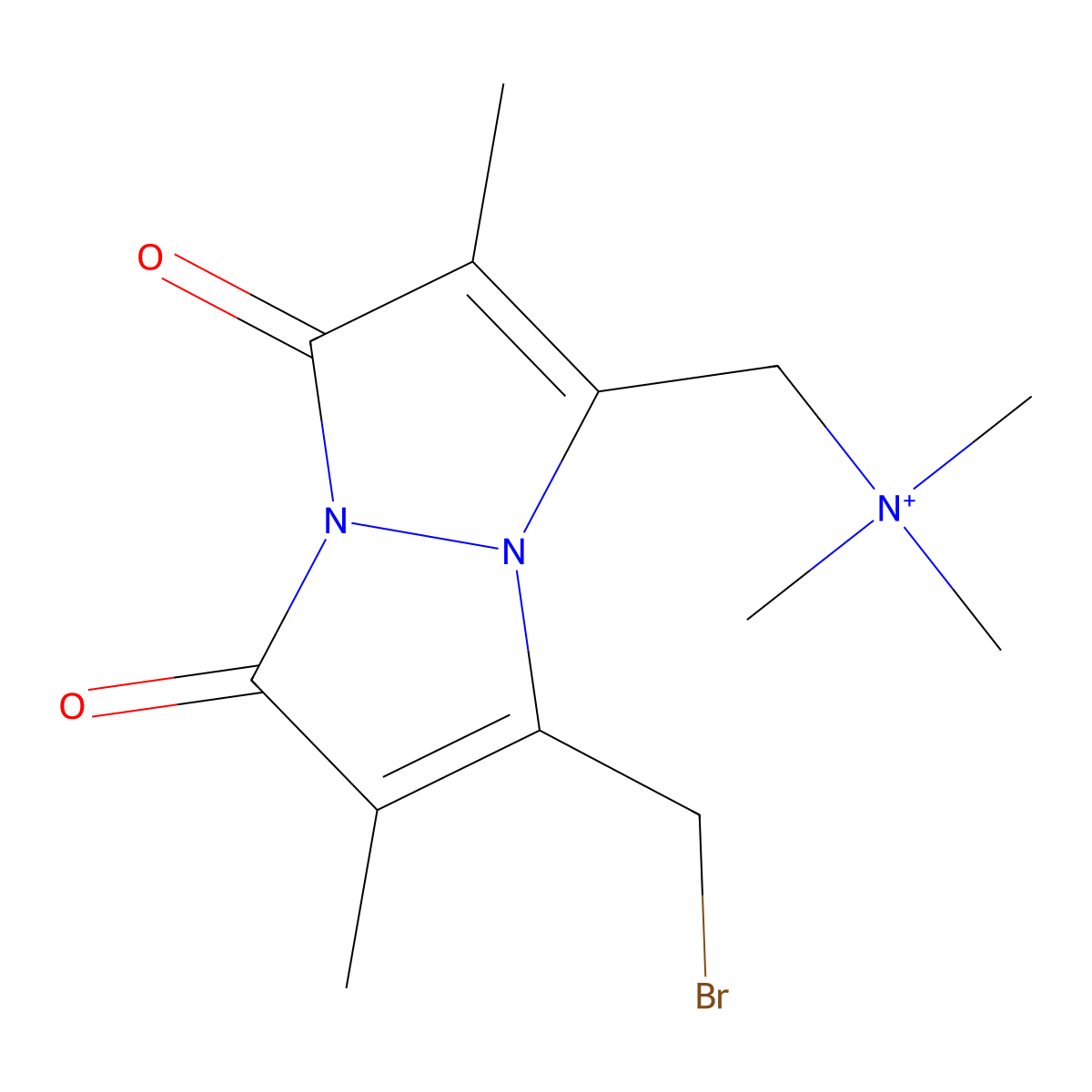Bromotrimethylammoniobimane molecular structure, CAS 75403-48-4